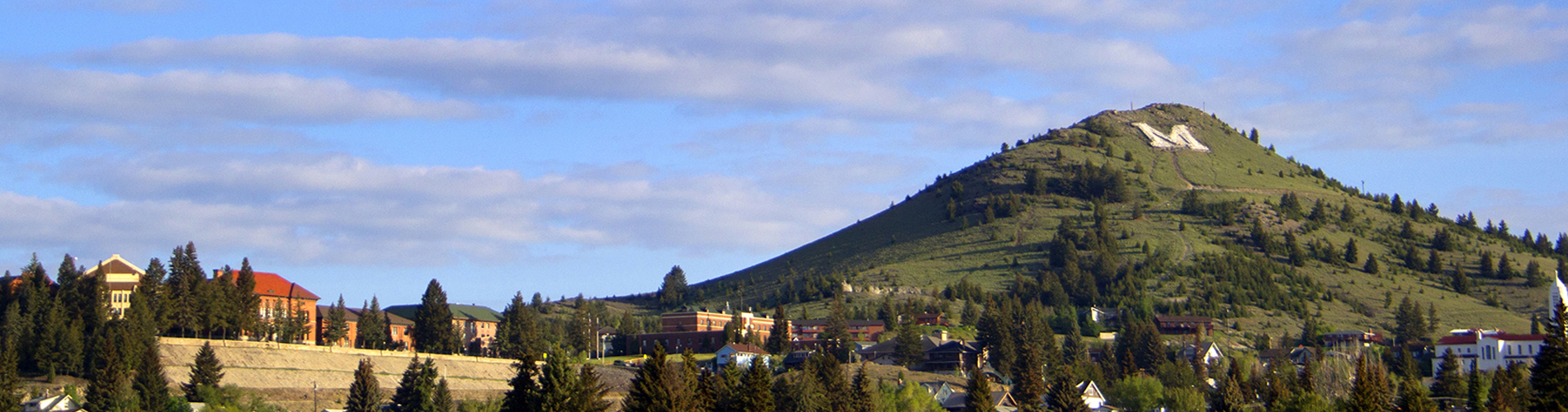 Panorama of the Montana Tech campus and Big Butte