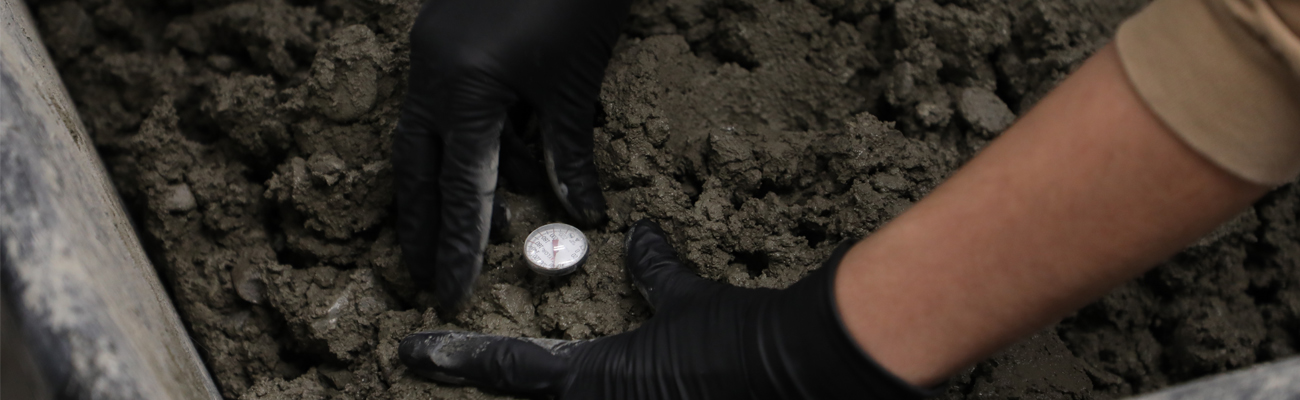 Soil testing in Dr. Robin Bullock's lab