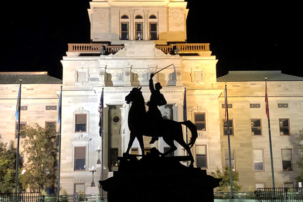 The front of the state capital in Helena, MT