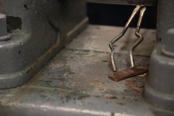 Piece of metal in a lab