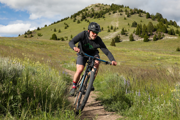 Student mountain biking in Butte, Montana