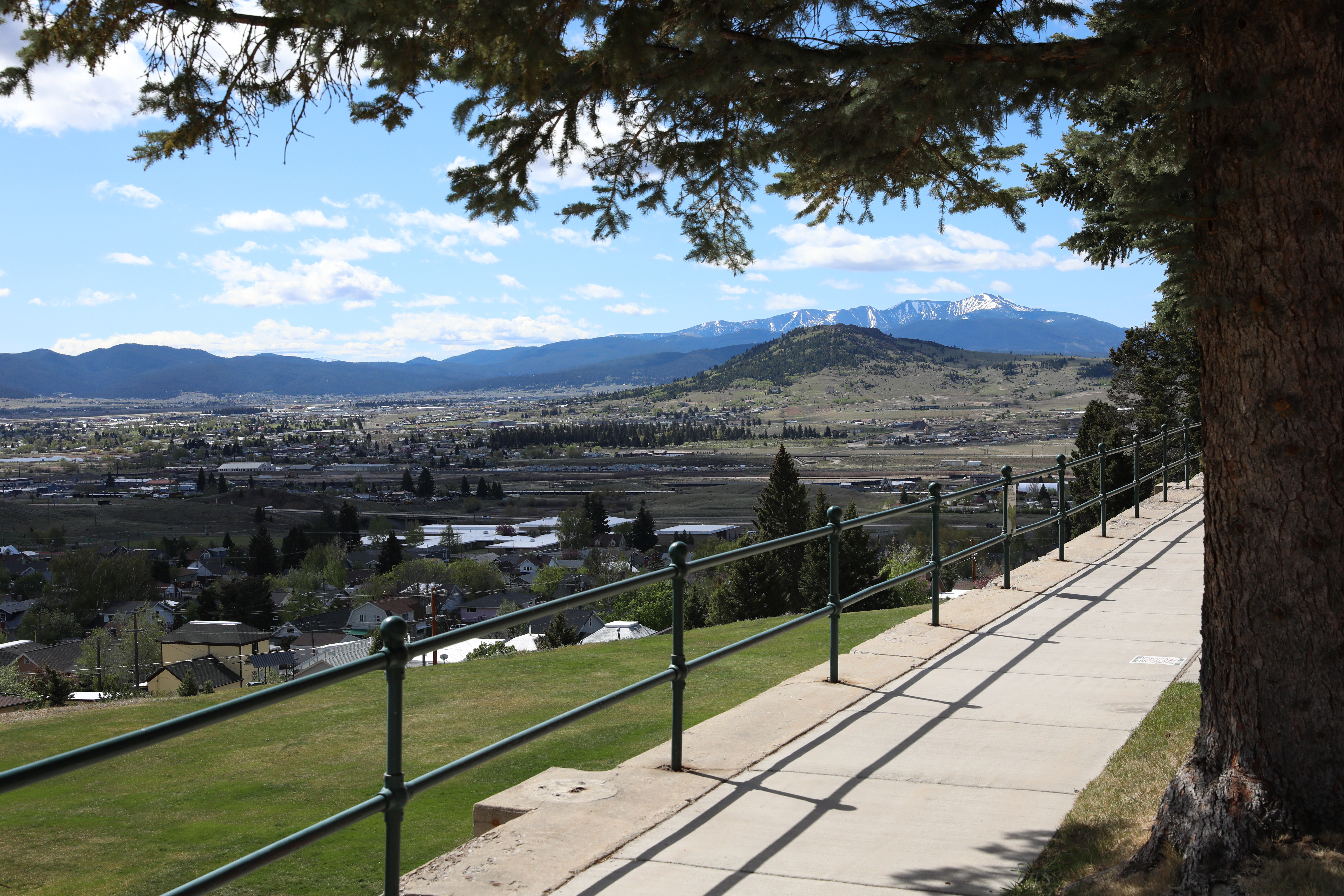 the view over Butte from campus