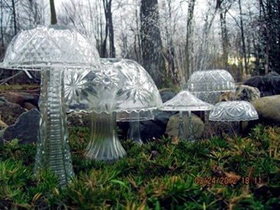 mushrooms made from vases