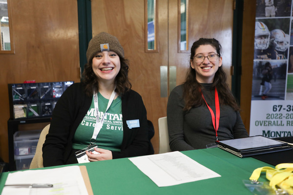 Two Career Services employees at Career Fair