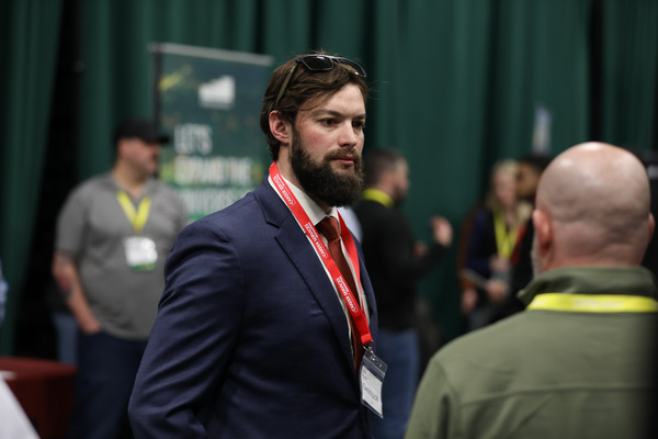 Student veteran at Career Fair.
