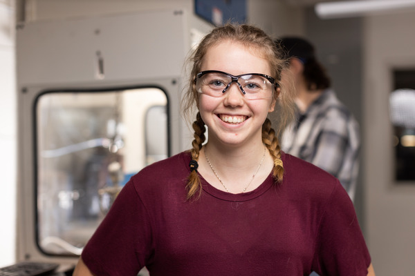 Student in the lab.