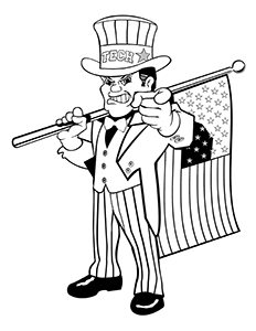 patriotic Charlie coloring page