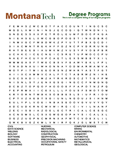 degree programs word search