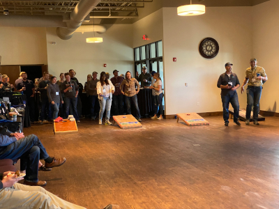 WET cornhole tournament during 2022