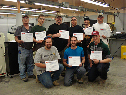 highlands college machining students pass NIMS test 