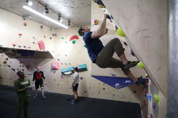 Students climbing