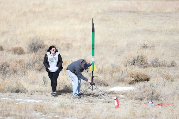 Aurora Beplate and her rocket