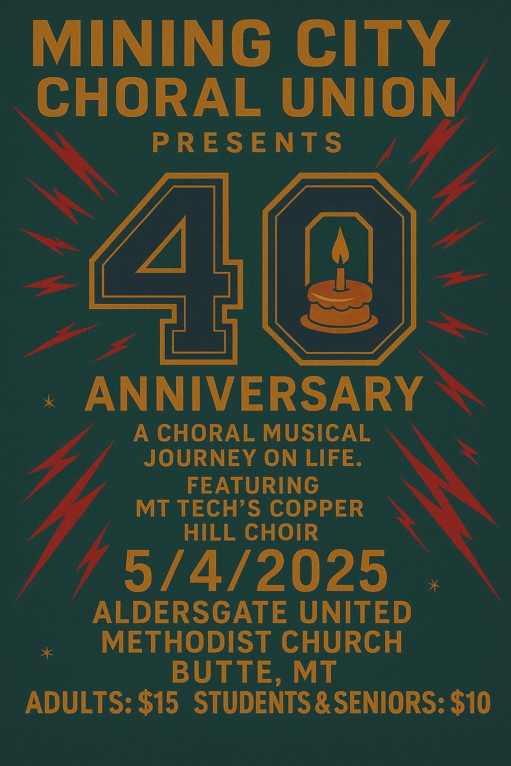 !Poster advertising the Copper Hill Concert