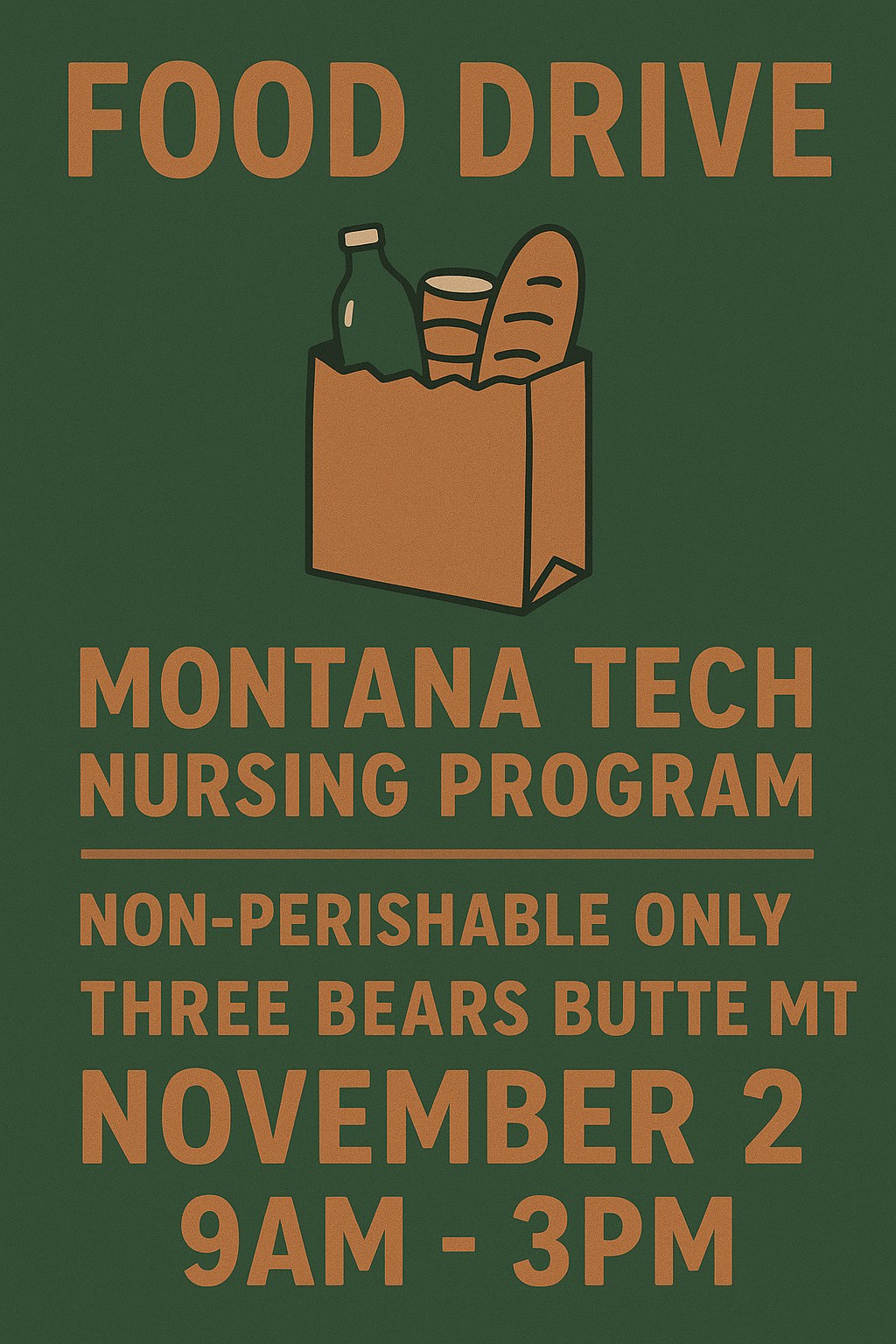 !poster advertising food drive