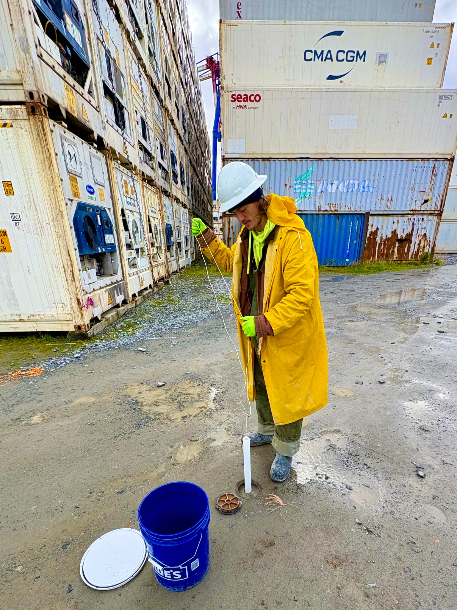 Kaleb Starr working in the field.