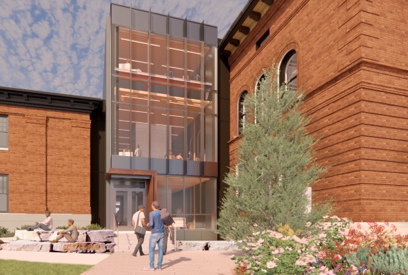 A rendering of the link building. 