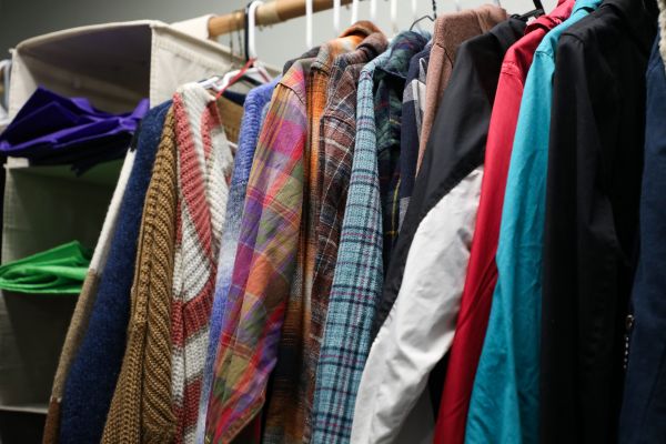 !clothes on a rack