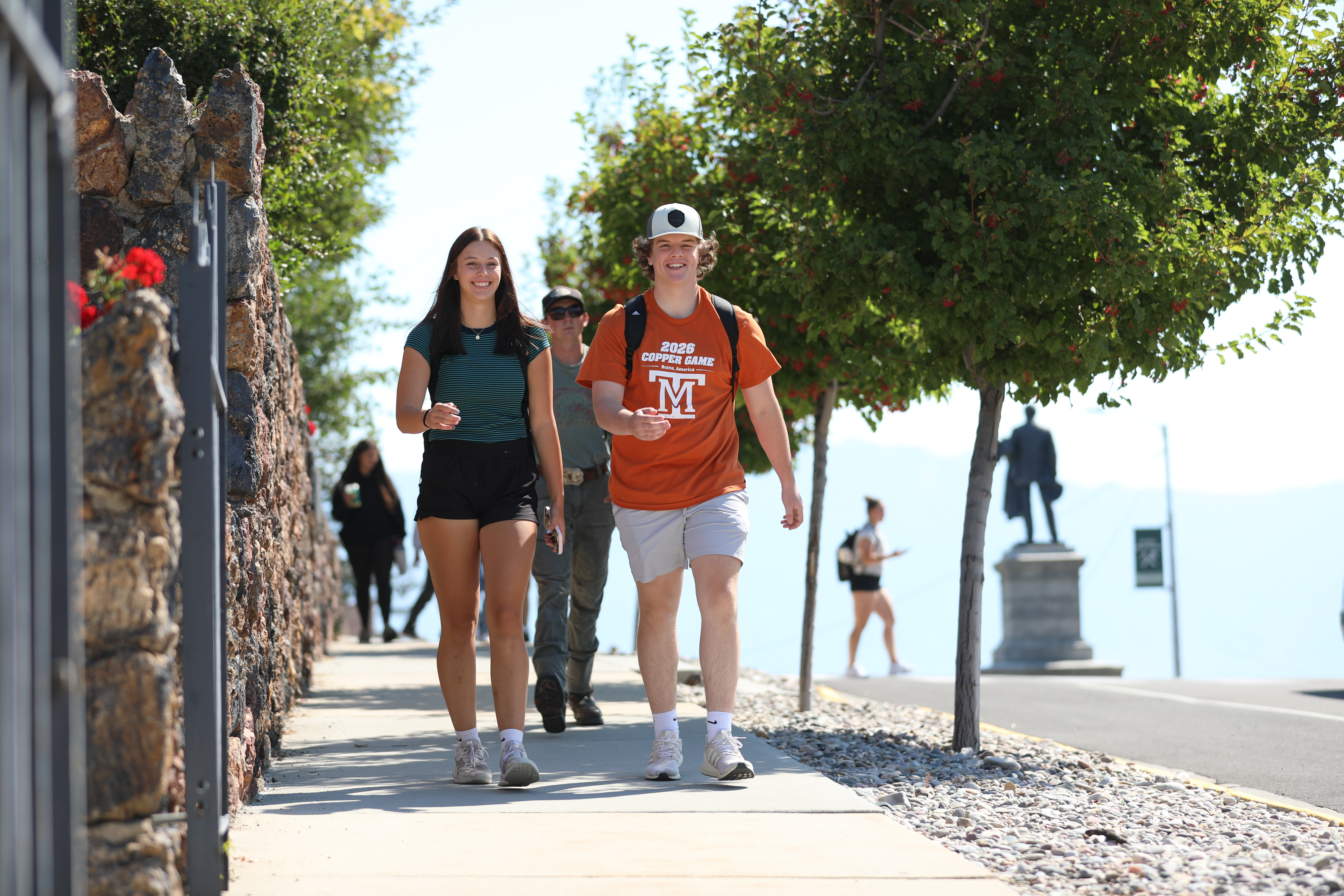 Students walk on Montana TEch campus