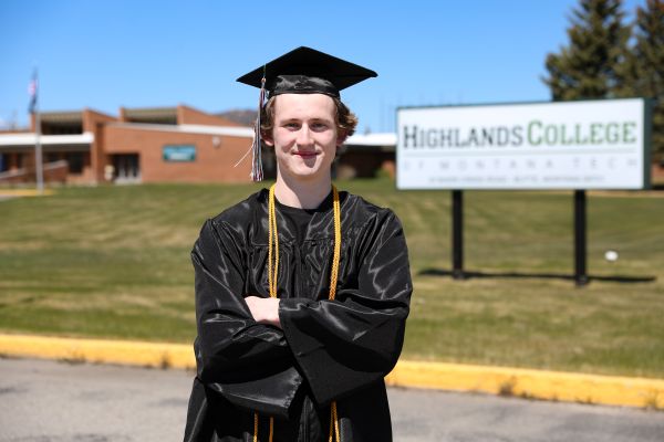 !Ethan Elam in his cap and gown