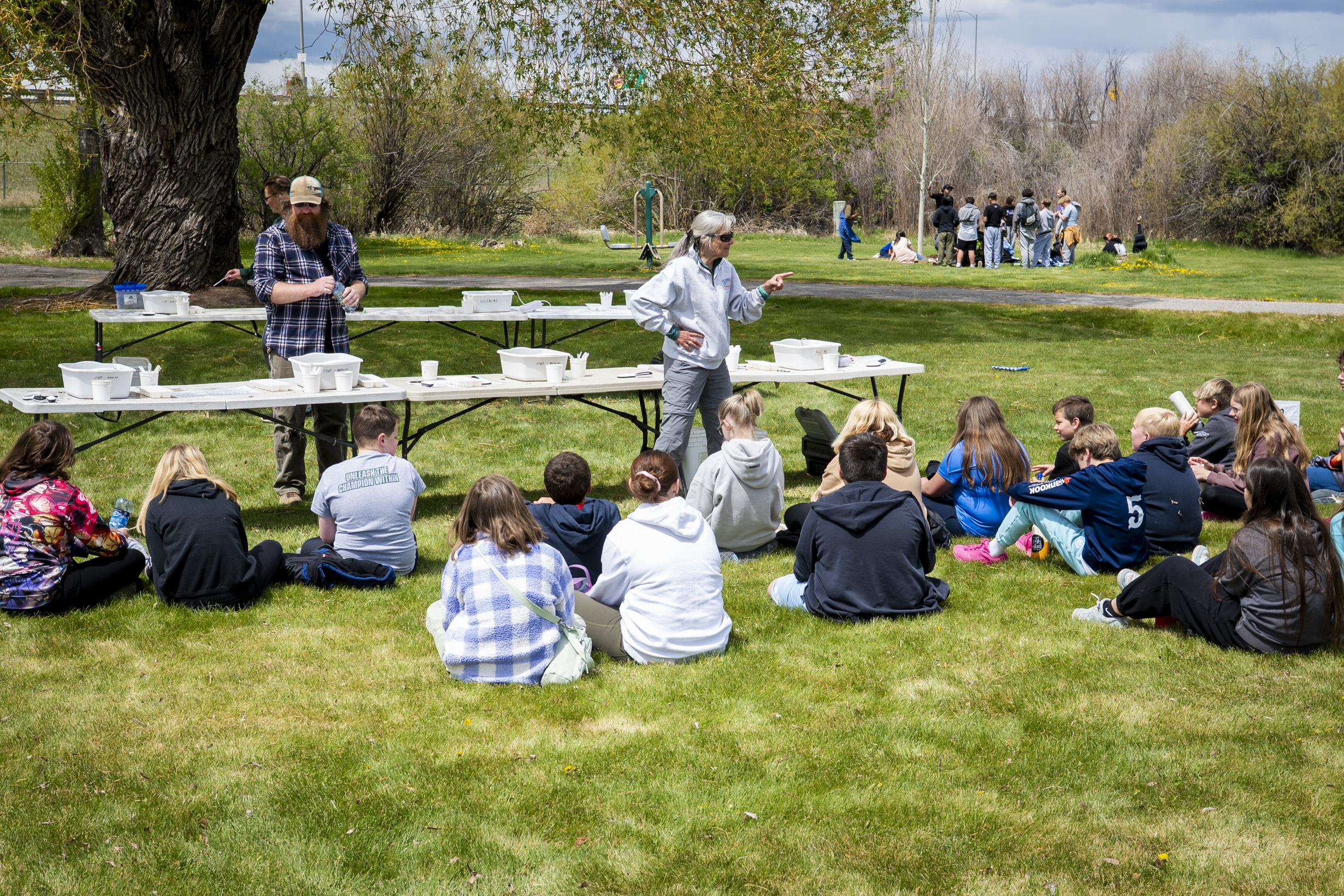 !outdoor students camping