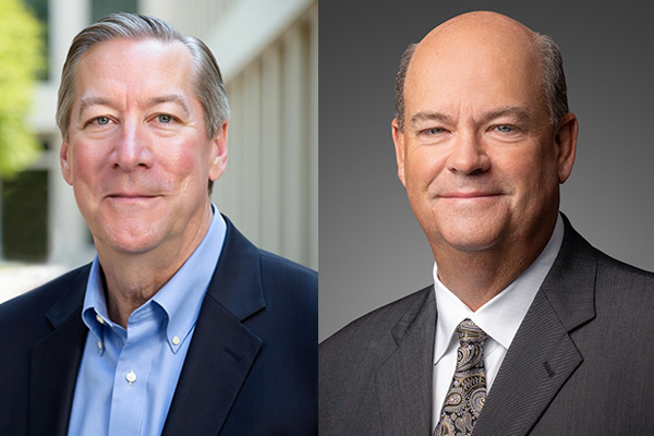 !Headshots of David Lesar and Ryan Lance