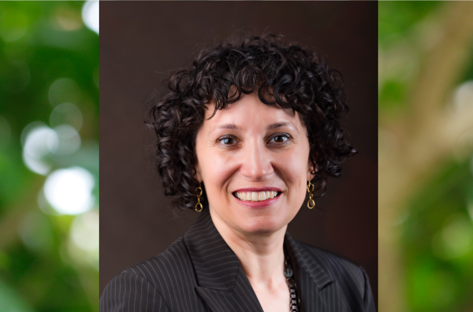!Headshot of Dr. Karen Marrongelle on a green background