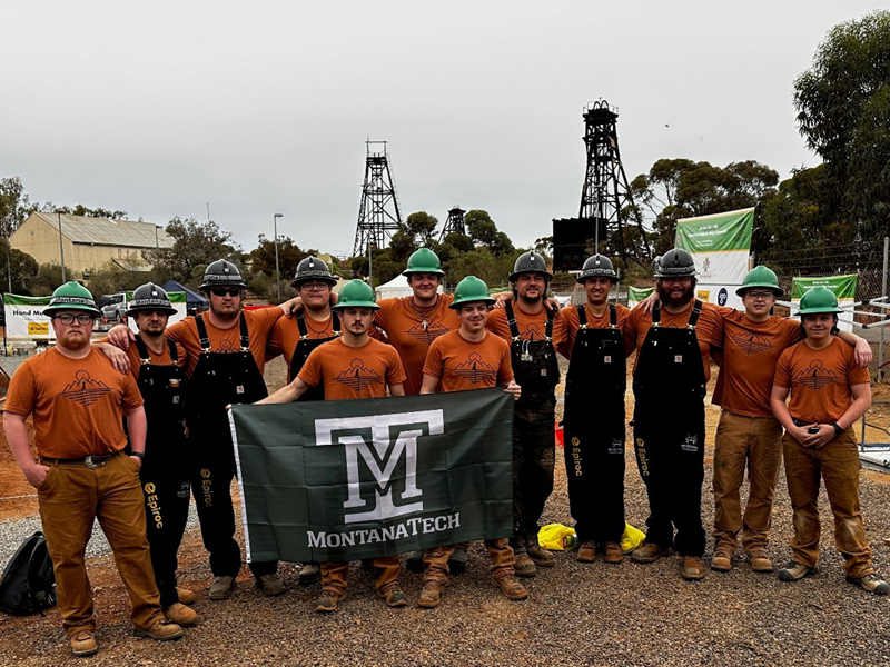 The Montana Tech mining team in Kalgoorlie, West Australia